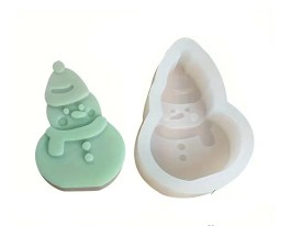 Molde silicona muñeco nieve navidad 